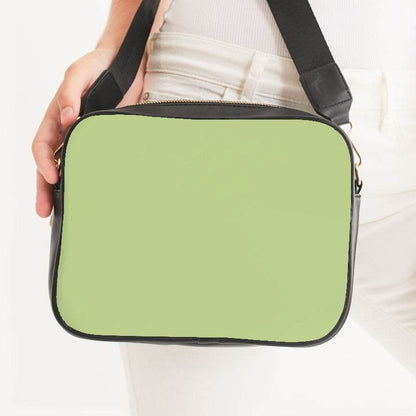 Lightened Muted Lime Crossbody Bag (L-MU-LG) - Woman Front CloseUp