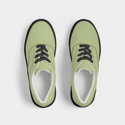 Lightened Muted Lime Men's Canvas Sneakers (L-MU-LG) - Top