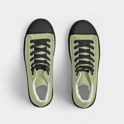 Lightened Muted Lime Men's High-Top Canvas Sneakers (L-MU-LG) - Top