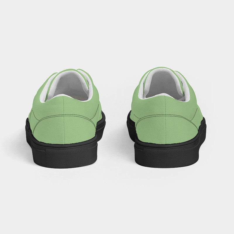 Lightened Muted Lime Women's Canvas Sneakers (GL2-MU-LG) - Back