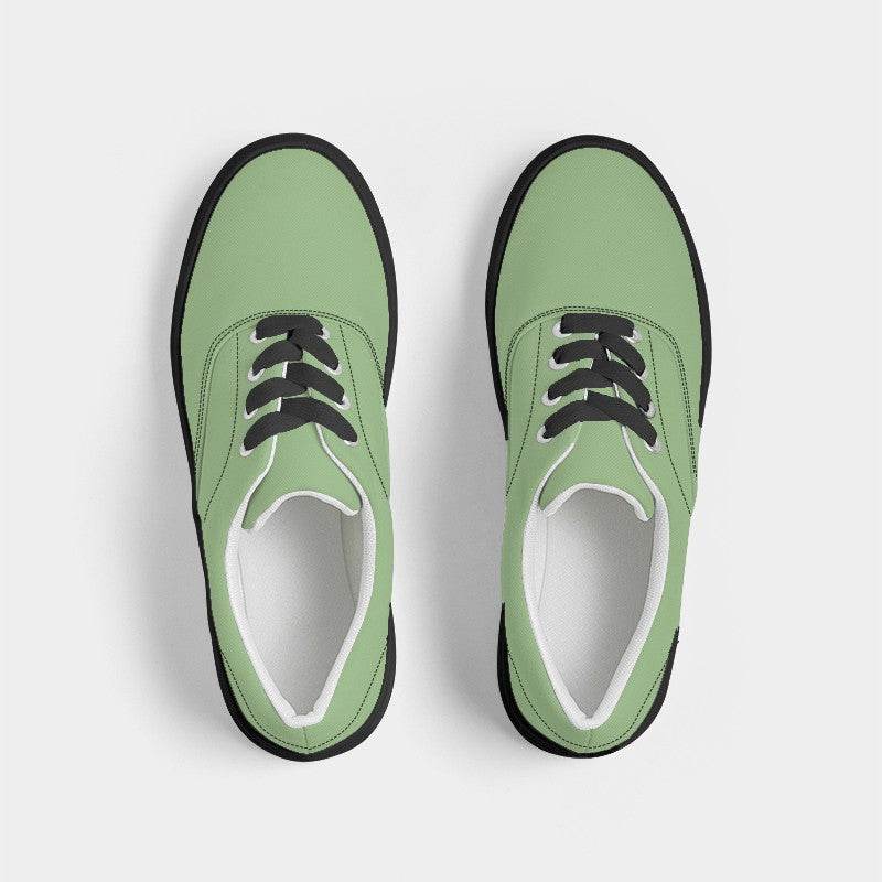 Lightened Muted Lime Women's Canvas Sneakers (GL2-MU-LG) - Top
