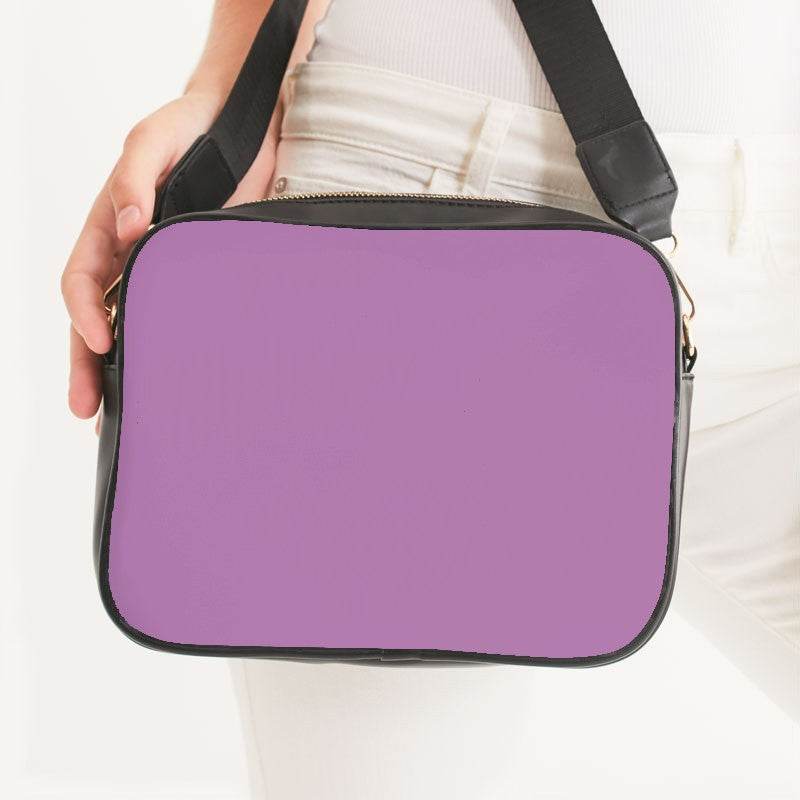Lightened Muted Magenta Crossbody Bag (M-MU-LG) - Woman Front CloseUp