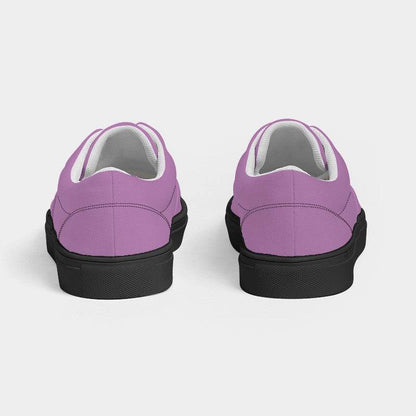 Lightened Muted Magenta Men's Canvas Sneakers (M-MU-LG) - Back