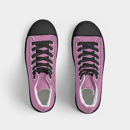 Lightened Muted Magenta Men's High-Top Canvas Sneakers (PIM2-MU-LG) - Top