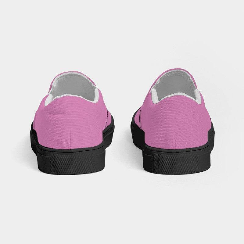 Lightened Muted Magenta Men's Slip-On Canvas Sneakers (PIM2-MU-LG) - Back
