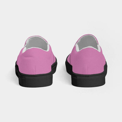 Lightened Muted Magenta Men's Slip-On Canvas Sneakers (PIM2-MU-LG) - Back
