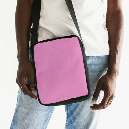 Lightened Muted Magenta Messenger Pouch (PIM2-MU-LG) - Man Front CloseUp