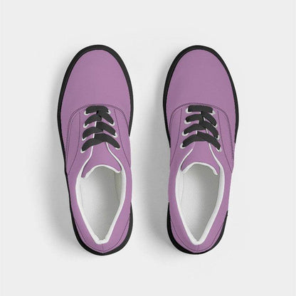 Lightened Muted Magenta Women's Canvas Sneakers (M-MU-LG) - Top