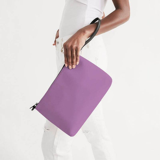 Lightened Muted Magenta Zip Pouch (M-MU-LG) - Side Holding