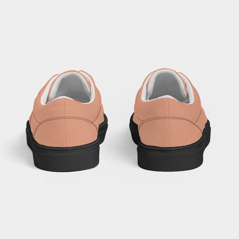 Lightened Muted Orange Men's Canvas Sneakers (OR2-MU-LG) - Back