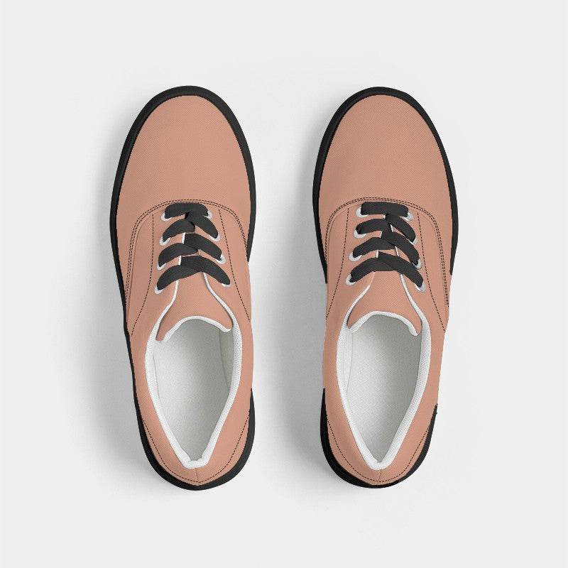 Lightened Muted Orange Men's Canvas Sneakers (OR2-MU-LG) - Top
