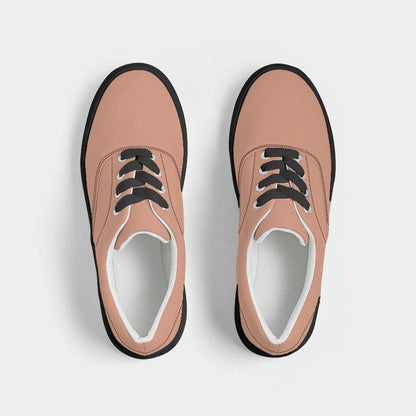 Lightened Muted Orange Men's Canvas Sneakers (OR2-MU-LG) - Top