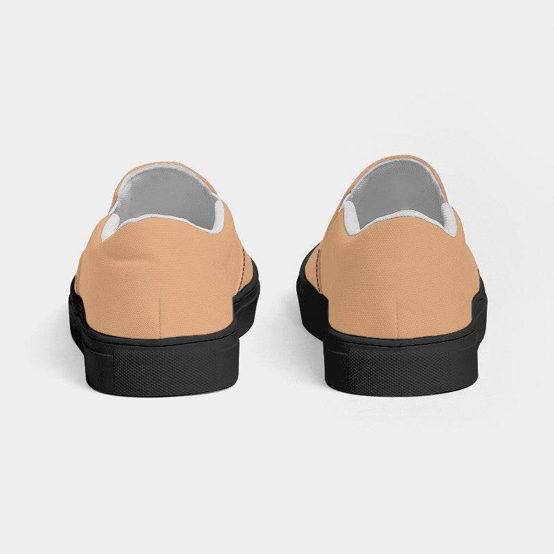 Lightened Muted Orange Men's Slip-On Canvas Sneakers (O-MU-LG) - Back