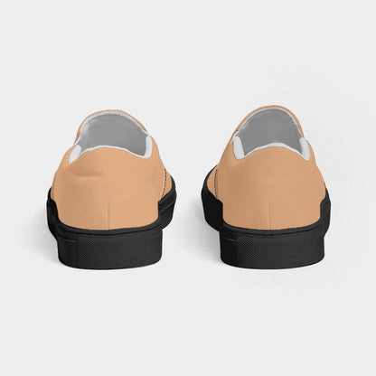 Lightened Muted Orange Men's Slip-On Canvas Sneakers (O-MU-LG) - Back