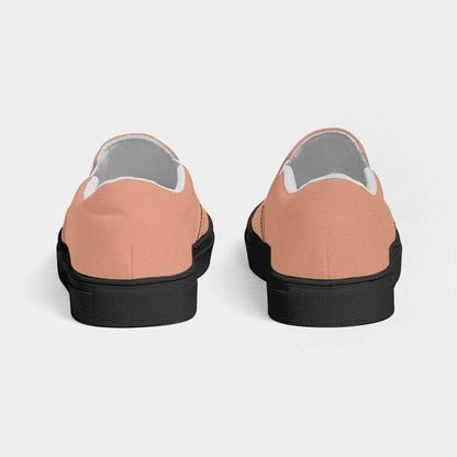 Lightened Muted Orange Men's Slip-On Canvas Sneakers (OR2-MU-LG) - Back