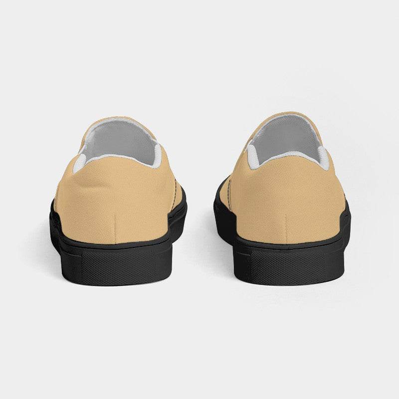Lightened Muted Orange Men's Slip-On Canvas Sneakers (YO2-MU-LG) - Back