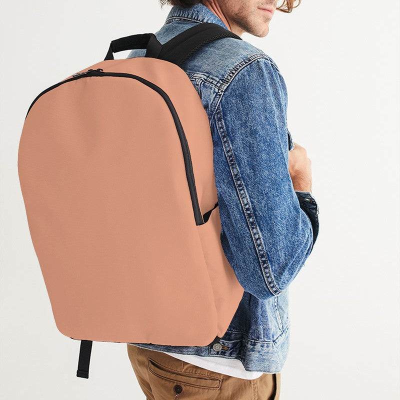 Lightened Muted Orange Waterproof Backpack (OR2-MU-LG) - Man CloseUp