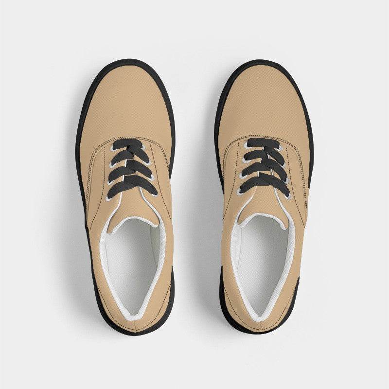 Lightened Muted Orange Women's Canvas Sneakers (YO2-MU-LG) - Top