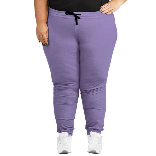 Lightened Muted Purple Joggers PLUS (PU-MU-LG) - Woman Front PLUS
