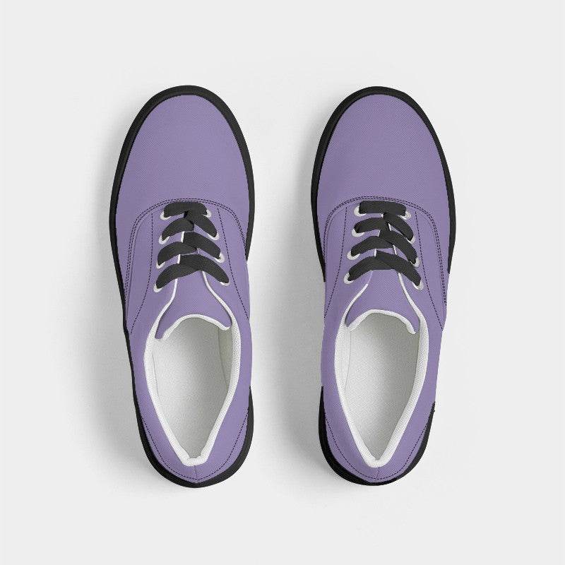 Lightened Muted Purple Men's Canvas Sneakers (PU-MU-LG) - Top