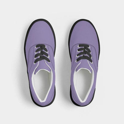 Lightened Muted Purple Men's Canvas Sneakers (PU-MU-LG) - Top