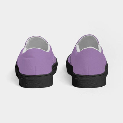 Lightened Muted Purple Men's Slip-On Canvas Sneakers (MPU2-MU-LG) - Back