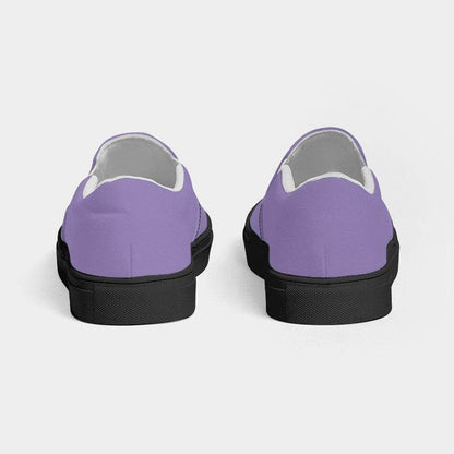 Lightened Muted Purple Men's Slip-On Canvas Sneakers (PU-MU-LG) - Back