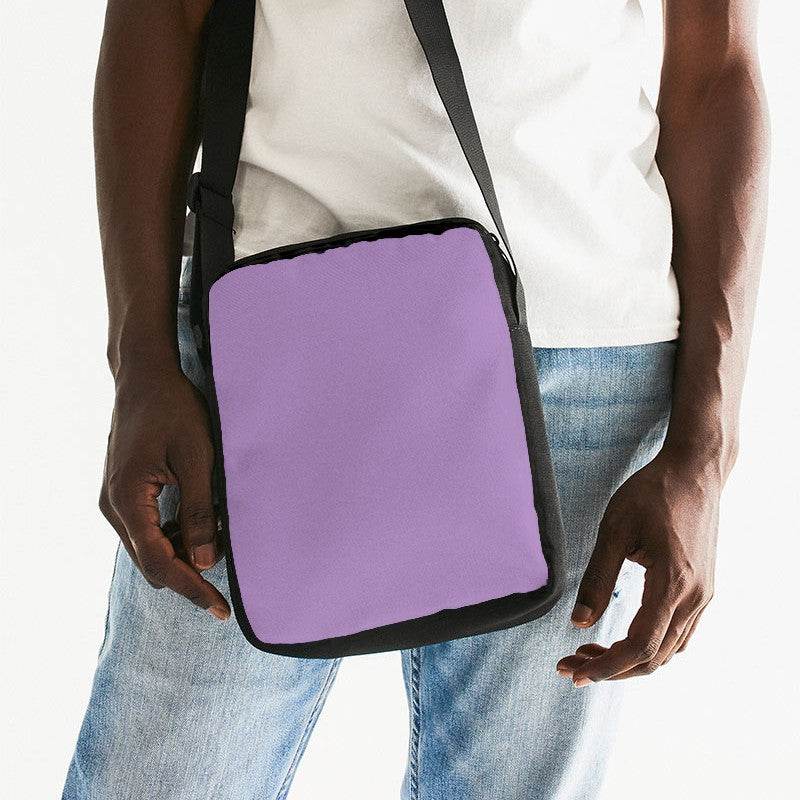 Lightened Muted Purple Messenger Pouch (MPU2-MU-LG) - Man Front CloseUp