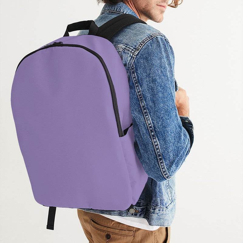 Lightened Muted Purple Waterproof Backpack (PU-MU-LG) - Man CloseUp