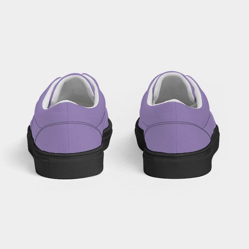 Lightened Muted Purple Women's Canvas Sneakers (PU-MU-LG) - Back