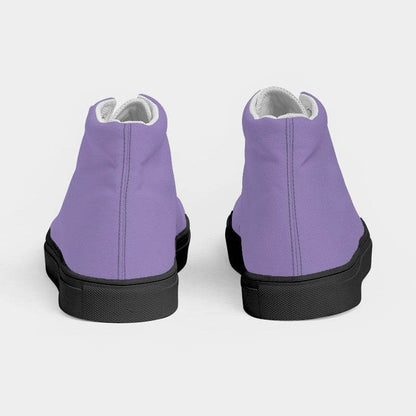 Lightened Muted Purple Women's High-Top Canvas Sneakers (PU-MU-LG) - Back