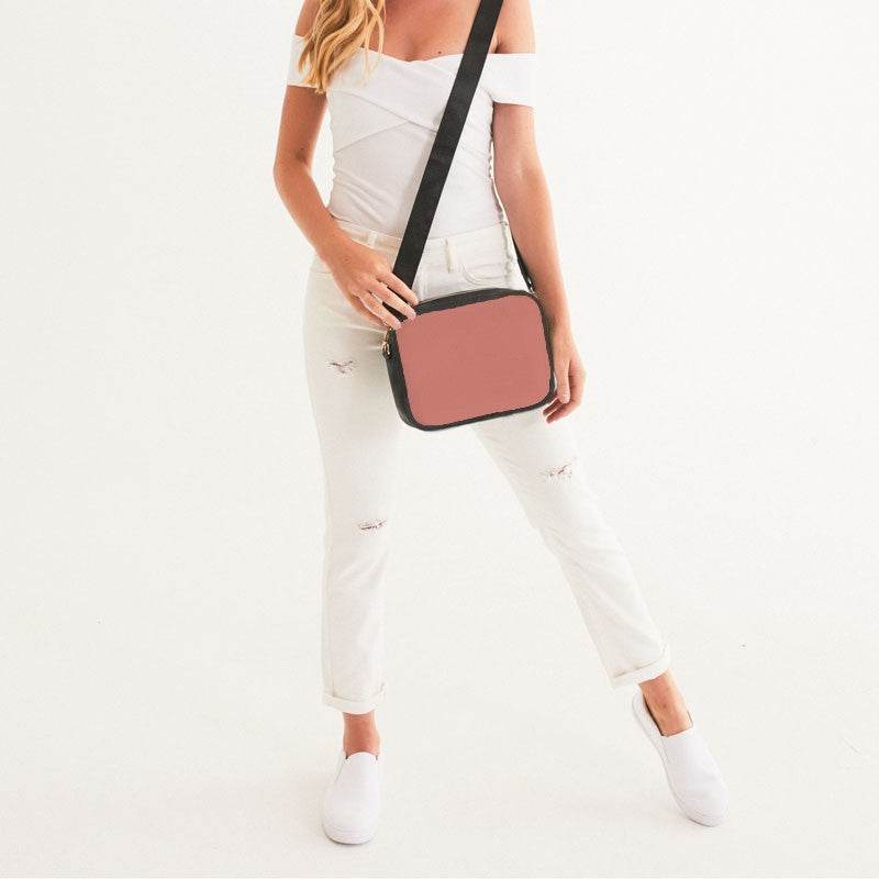 Lightened Muted Red Crossbody Bag (R-MU-LG) - Woman Front