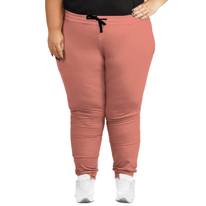 Lightened Muted Red Joggers PLUS (R-MU-LG) - Woman Front PLUS