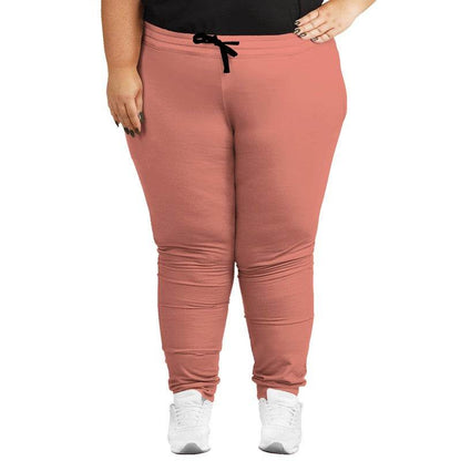 Lightened Muted Red Joggers PLUS (R-MU-LG) - Woman Front PLUS