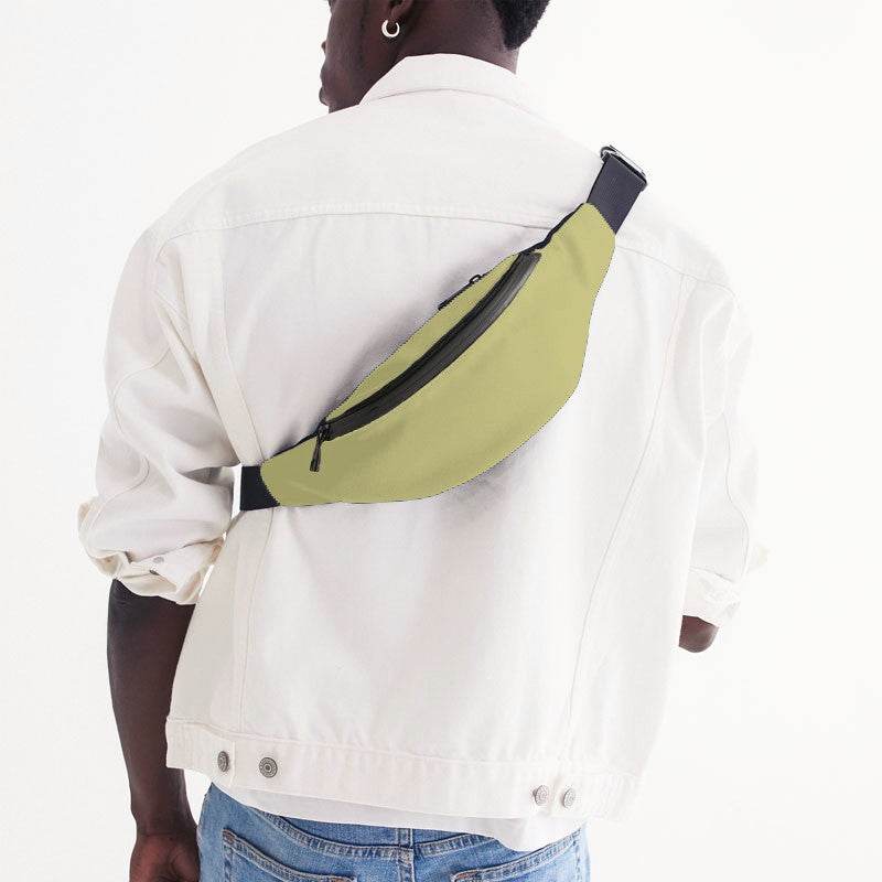 Lightened Muted Yellow Belt Bag (LY2-MU-LG) - Man Back