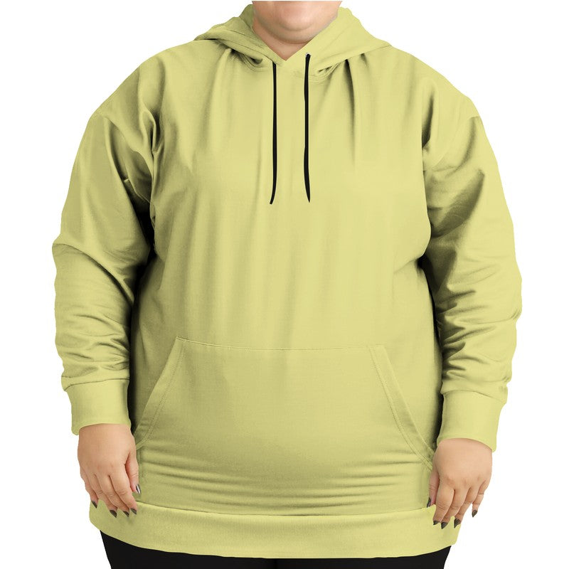 Lightened Muted Yellow Hoodie PLUS (LY2-MU-LG) - Woman Front PLUS