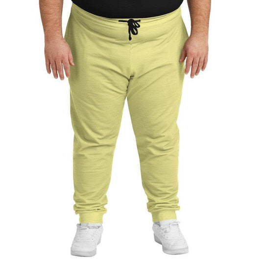 Lightened Muted Yellow Joggers PLUS (LY2-MU-LG) - Man Front PLUS