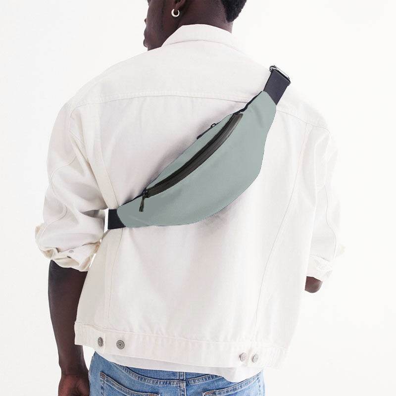 Lightened Neutral Blue-Green Belt Bag (BG-NE-LG) - Man Back