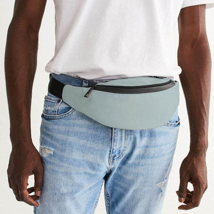 Lightened Neutral Blue-Green Belt Bag (CBG2-NE-LG) - Man Front CloseUp