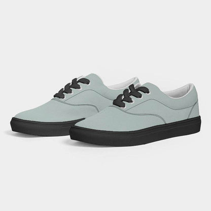 Lightened Neutral Blue-Green Men's Canvas Sneakers (BG-NE-LG) - Side 3