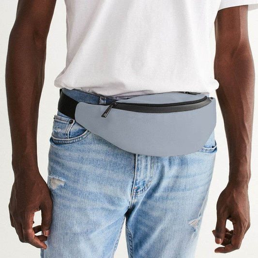 Lightened Neutral Blue Belt Bag (IB2-NE-LG) - Man Front CloseUp
