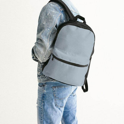 Lightened Neutral Blue Canvas Backpack (B-NE-LG) - Man Back CloseUp