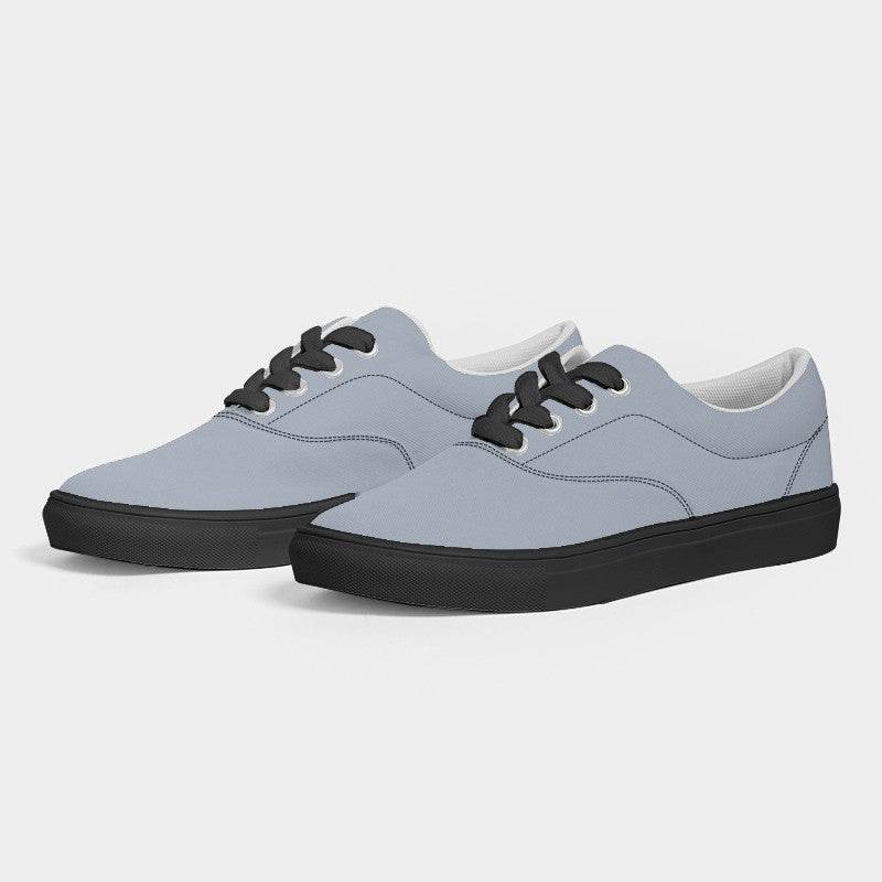 Lightened Neutral Blue Men's Canvas Sneakers (IB2-NE-LG) - Side 3