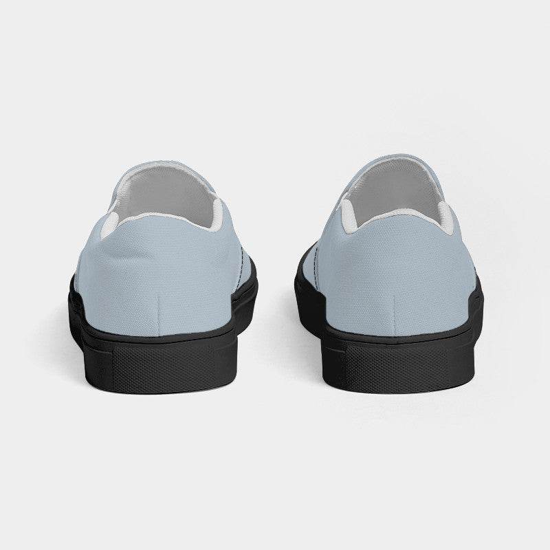 Lightened Neutral Blue Women's Slip-On Canvas Sneakers (B-NE-LG) - Back