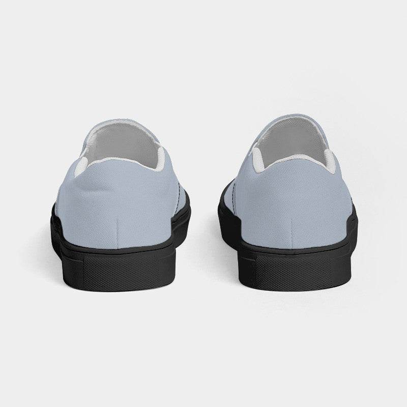Lightened Neutral Blue Women's Slip-On Canvas Sneakers (IB2-NE-LG) - Back