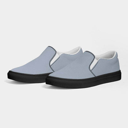 Lightened Neutral Blue Women's Slip-On Canvas Sneakers (IB2-NE-LG) - Side 3