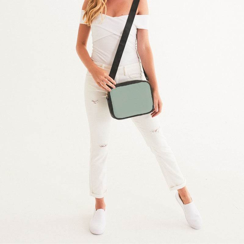 Lightened Neutral Green Crossbody Bag (G-NE-LG) - Woman Front