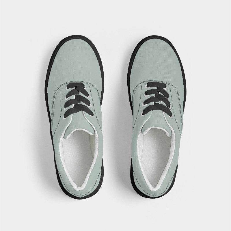 Lightened Neutral Green Women's Canvas Sneakers (BGG2-NE-LG) - Top