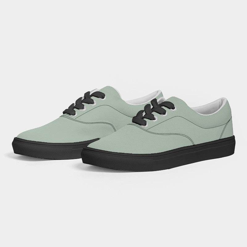 Lightened Neutral Green Women's Canvas Sneakers (G-NE-LG) - Side 3