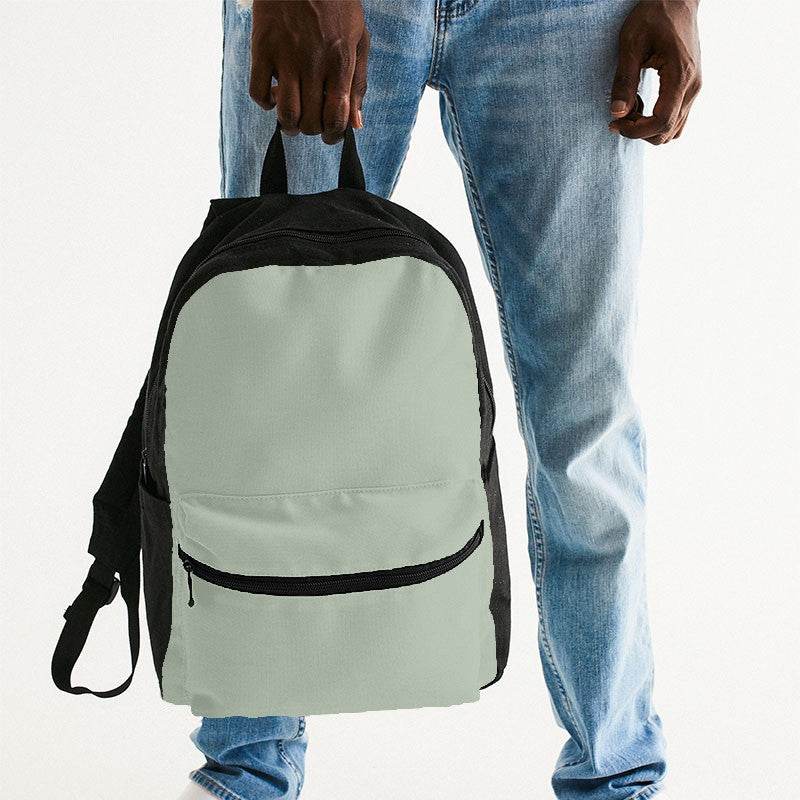 Lightened Neutral Lime Canvas Backpack (GL2-NE-LG) - Man Holding